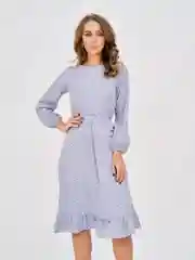 Платье женское Olya Stoff, в горох, с длинным рукавом