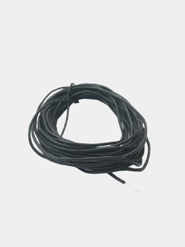 Кабель 26AWG 1*0.1мм2 черный (термостойкий силикон 30 жил) (5 метров)