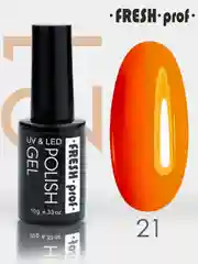 Гель лак для ногтей, гель-лак Fresh Prof Neon, 10g желтый зеленый оранжевый бирюзовый