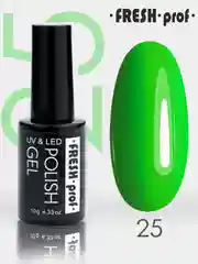 Гель лак для ногтей, гель-лак Fresh Prof Neon, 10g желтый зеленый оранжевый бирюзовый