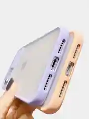 Бирюзовый чехол iPhone 12 Pro с защитой камеры
