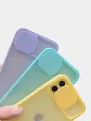 Бирюзовый матовый, полупрозрачный чехол для iPhone 12 mini, 5.4, с защитой камеры