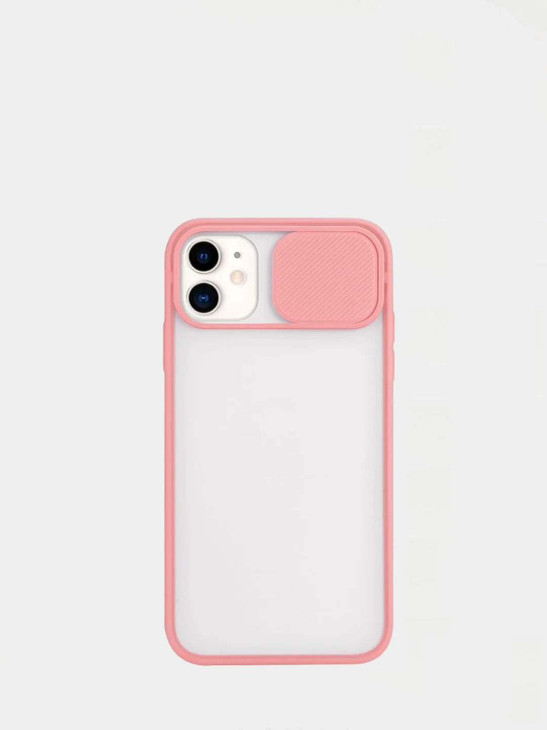 Розовый чехол iPhone 12 Pro с защитой камеры