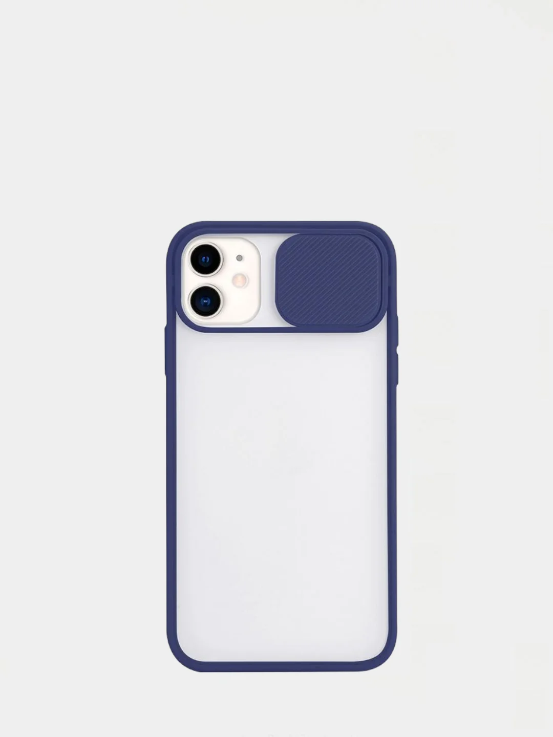 Синий чехол iPhone 12 Pro с защитой камеры