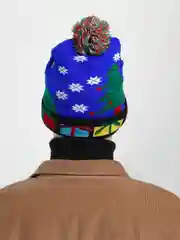 Индиго шапка светящаяся новогодняя с диодами