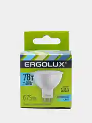 Лампа светодиодная  Ergolux JCDR 7Вт GU5.3 холодный свет (12159)