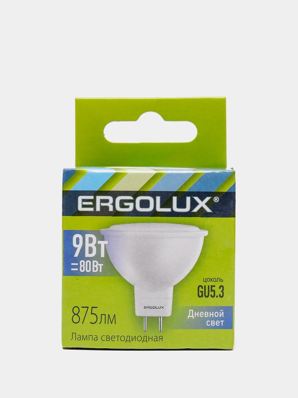 Лампа светодиодная  Ergolux JCDR 9Вт GU5.3 дневной свет (13626)