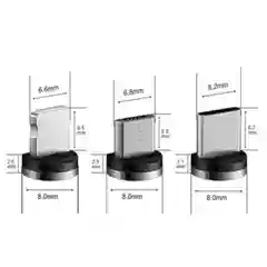 Магнитная головка-коннектор micro usb, type-c, Apple lightning