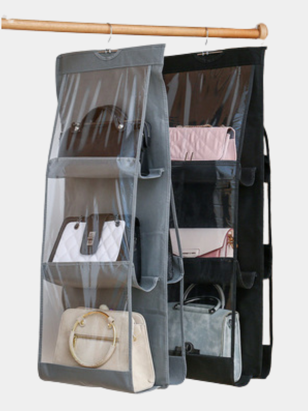 Органайзер для сумок 6 отделений / Органайзер подвесной двусторонний дляхранения сумок купить по цене 339 ₽ в интернет-магазине KazanExpress