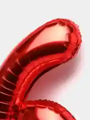 Красный большой шар "Цифра", 100 см, красный