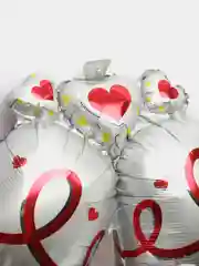 Желтый новогодний воздушный шар Новый год, Дед Мороз, Санта, Елка, Снеговик, Олень