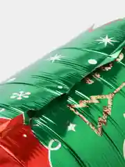Салатовый новогодний воздушный шар Новый год, Дед Мороз, Санта, Елка, Снеговик, Олень