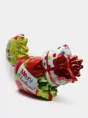 Золотистый хаки новогодний воздушный шар Новый год, Дед Мороз, Санта, Елка, Снеговик, Олень