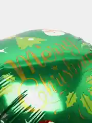 Тёмно-бирюзовый новогодний воздушный шар Новый год, Дед Мороз, Санта, Елка, Снеговик, Олень
