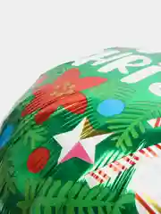 Зеленый новогодний воздушный шар Новый год, Дед Мороз, Санта, Елка, Снеговик, Олень