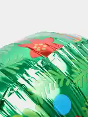 Зеленый новогодний воздушный шар Новый год, Дед Мороз, Санта, Елка, Снеговик, Олень