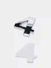 Серый меланж 3d Наклейка на авто "Буквы, цифры, знаки"