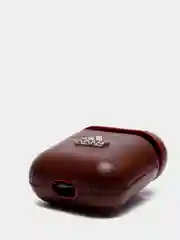 Бордовый чехол для AirPods 1/2. Кожа + пластик в ассортименте