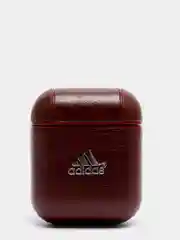 Бордовый чехол для AirPods 1/2. Кожа + пластик в ассортименте