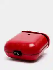 Вишнёвый чехол для AirPods 1/2. Кожа + пластик в ассортименте