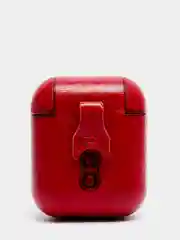 Вишнёвый чехол для AirPods 1/2. Кожа + пластик в ассортименте