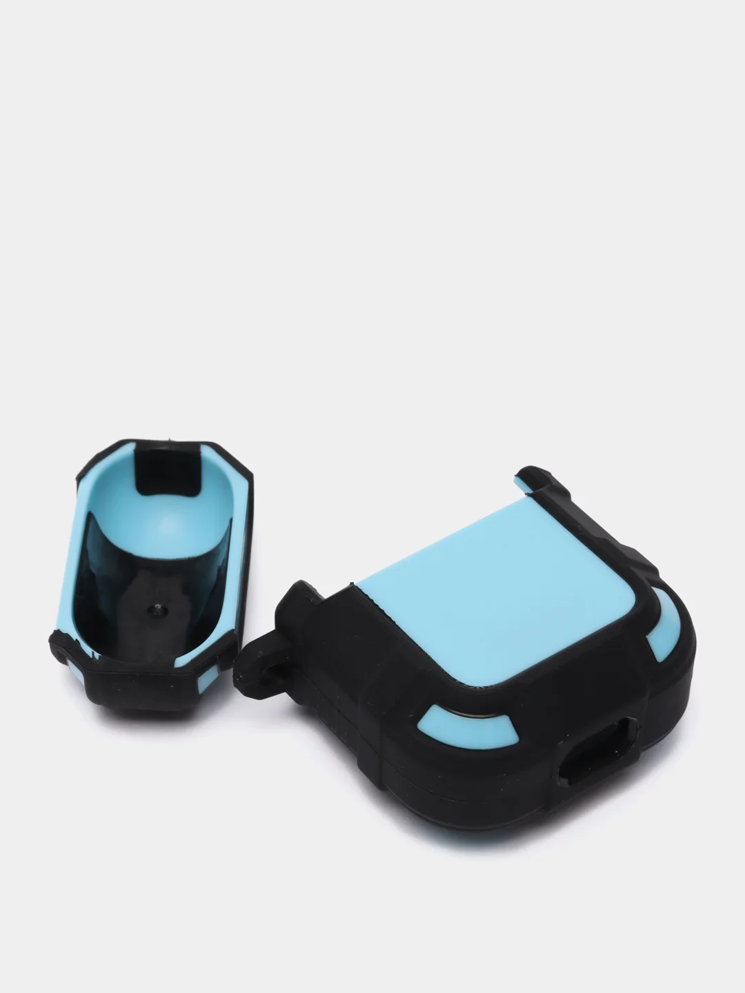 Голубой чехол для наушников Apple Airpods 1 и 2 эппл аирподс силиконовый