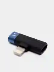 Черный аудио конвертер Lightning на двойной Lightning BV14