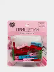 Прищепки для шитья, 2,5 х 0,5 х 0,3 см, 18 штук, разноцветные