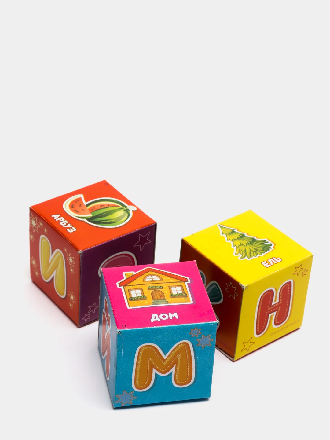 Кубики Азбука, 12 шт., по методике Монтессори
