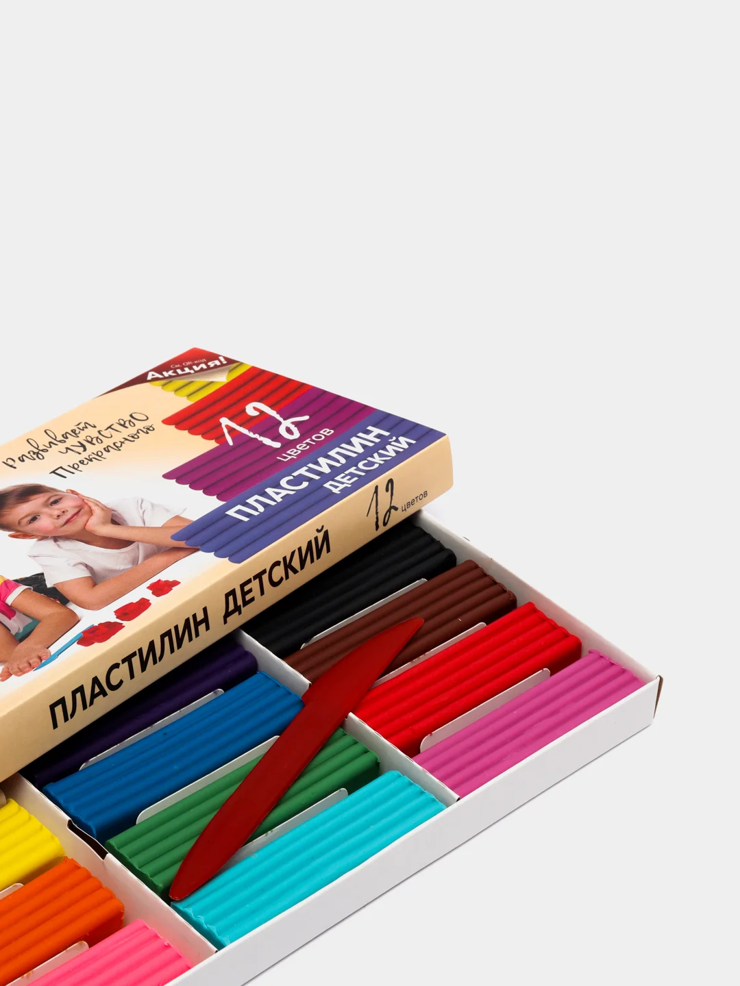 Пластилин "Школа творчества", 12 цветов, 240 г