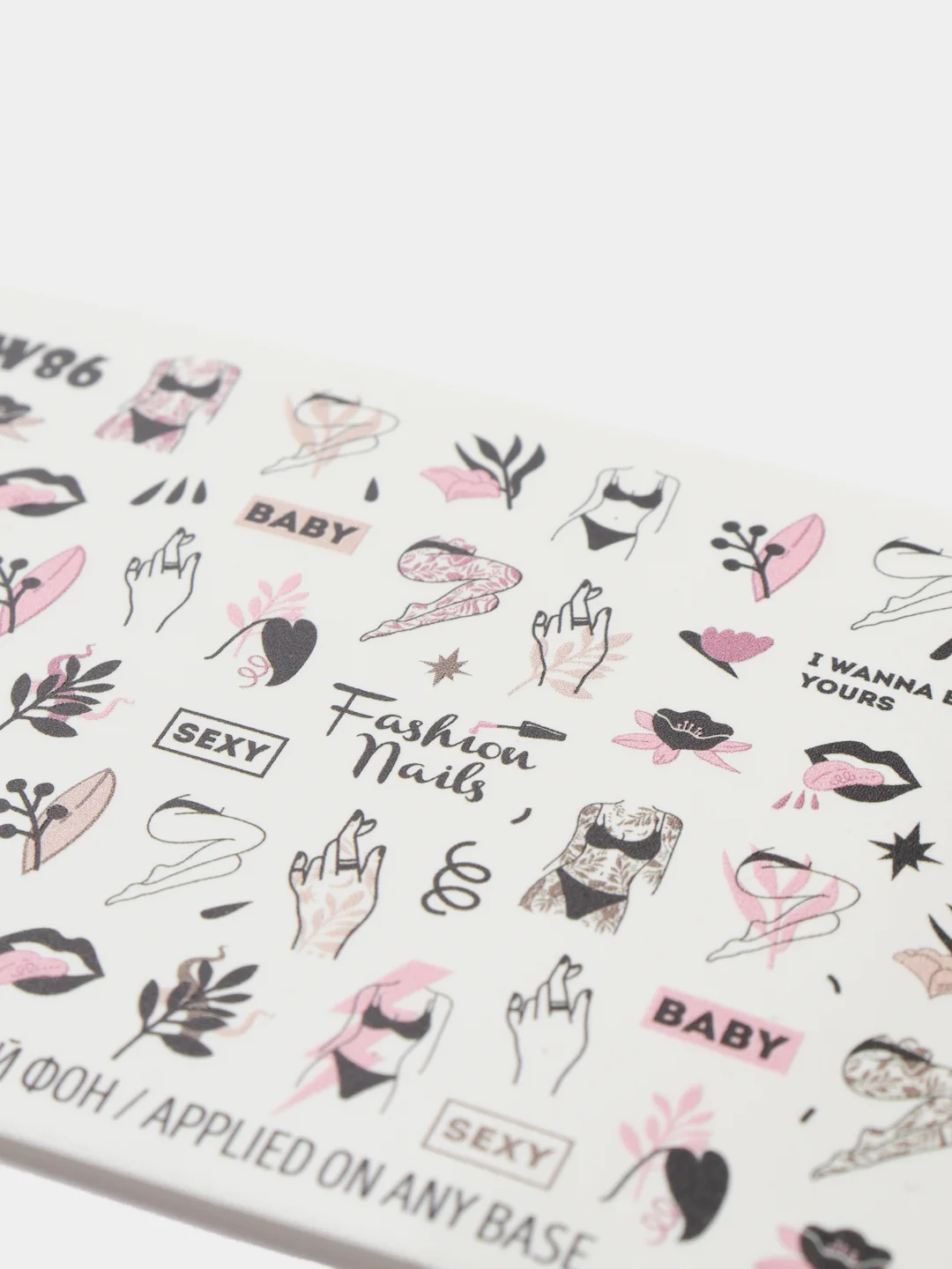 Тёмно-бордовый слайдеры для ногтей Fashion Nails