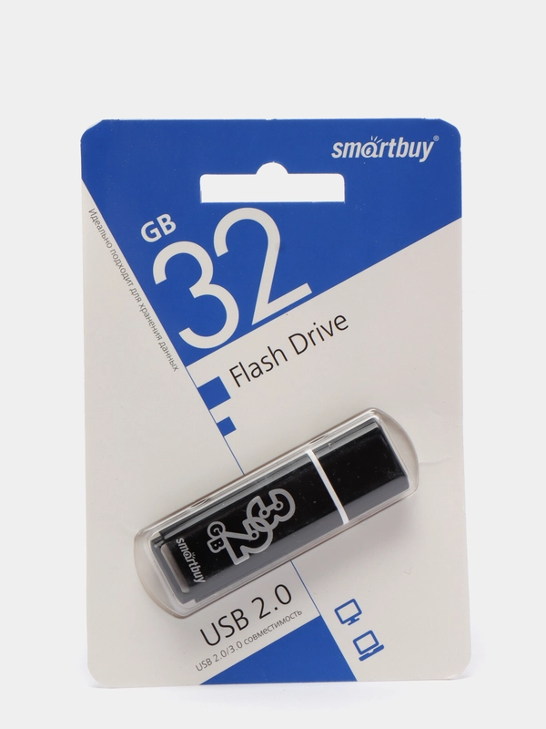Флешка Smartbuy 32 Gb "Glossy Black", SB32GBGS-K