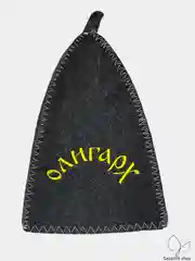 Бирюзовый шапка банная, классическая, с вышивкой