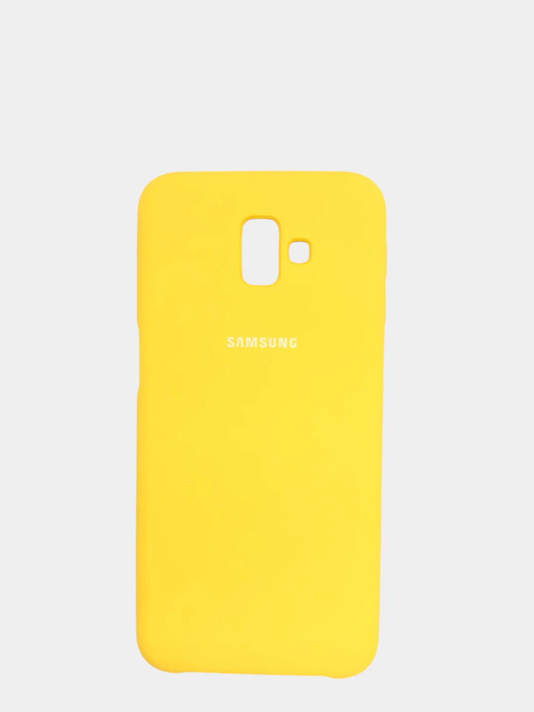 Желтый чехол Silicone Cover Case для Samsung Galaxy J4 Plus, J4 Prime, J6 Plus, J6 Prime, J4 2018