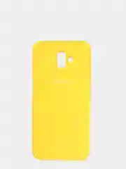Желтый чехол Silicone Cover Case для Samsung Galaxy J4 Plus, J4 Prime, J6 Plus, J6 Prime, J4 2018