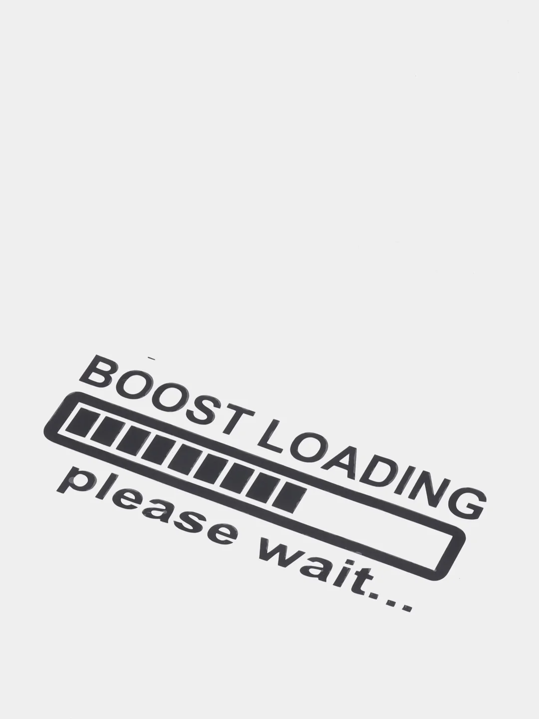 Черный наклейка на автомобиль "Boost loading please wait ..."