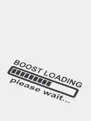 Черный наклейка на автомобиль "Boost loading please wait ..."