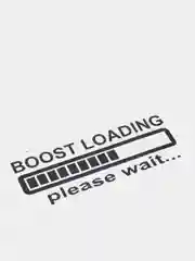 Черный наклейка на автомобиль "Boost loading please wait ..."