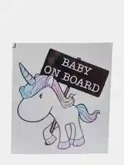 Белый наклейка на авто "Baby on board"