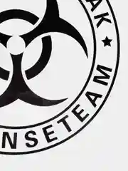 Черный наклейка на авто "Zombie outbreak responce team"