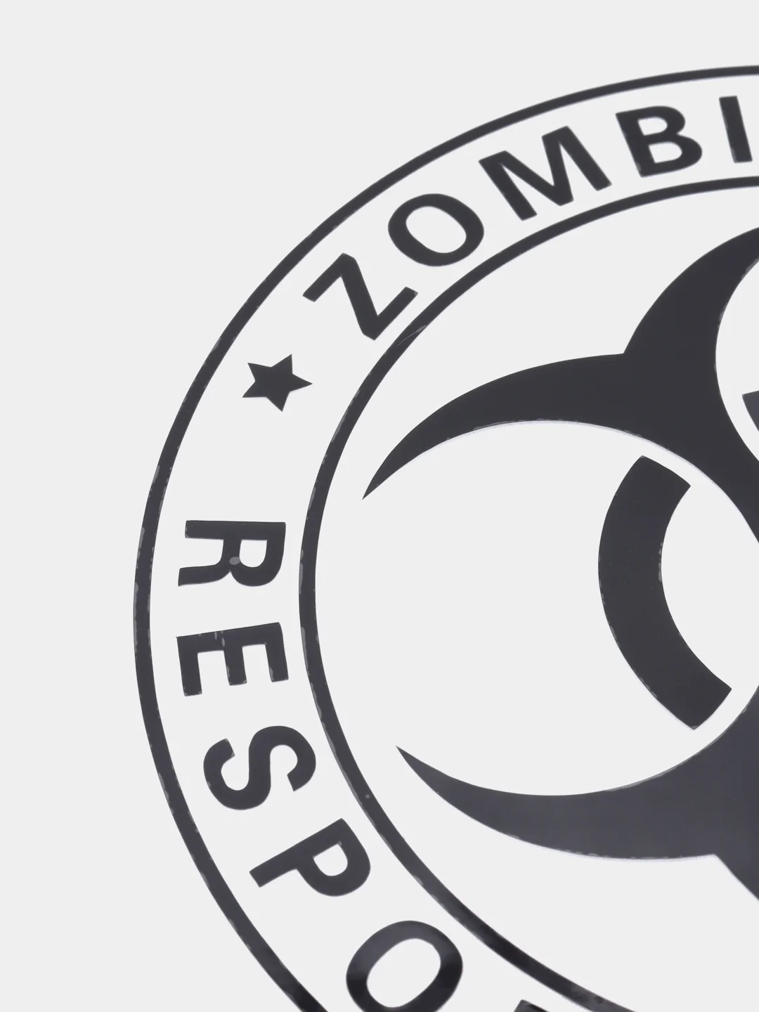 Черный наклейка на авто "Zombie outbreak responce team"