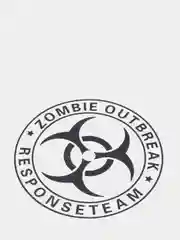 Черный наклейка на авто "Zombie outbreak responce team"
