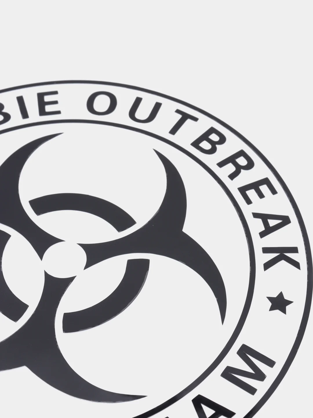 Черный наклейка на авто "Zombie outbreak responce team"