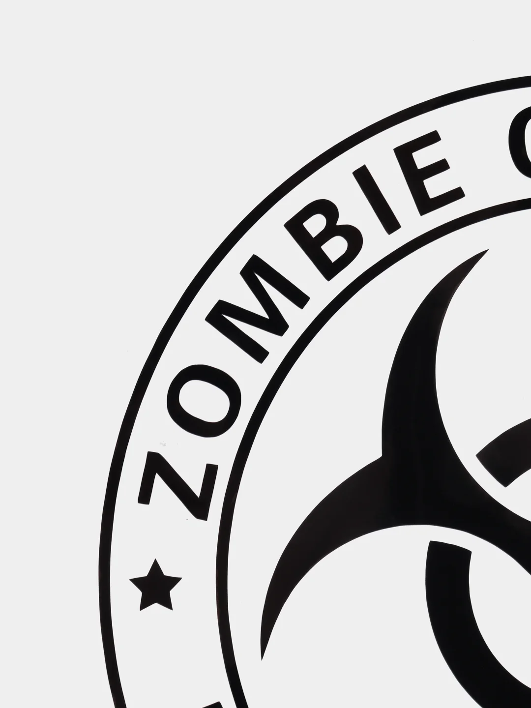 Черный наклейка на авто "Zombie outbreak responce team"