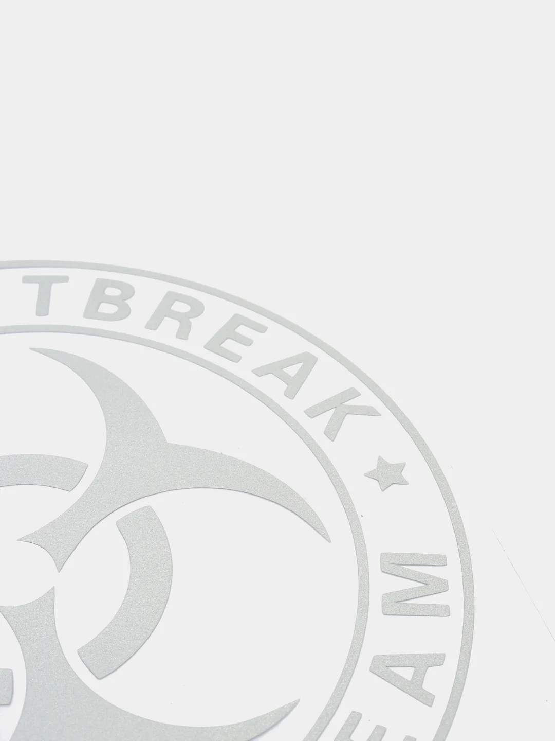 Белый наклейка на авто "Zombie outbreak responce team"