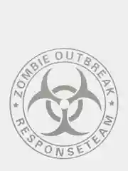 Белый наклейка на авто "Zombie outbreak responce team"