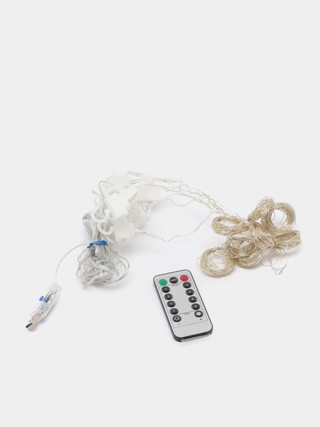 Гирлянда штора-занавес с пультом, 3 х 2м, 3 х 3м от USB300 LED регулировка яркости 8 режимов