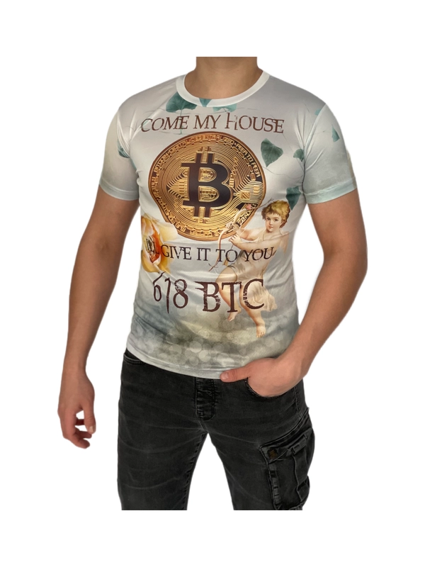 Футболка с изображением биткоина