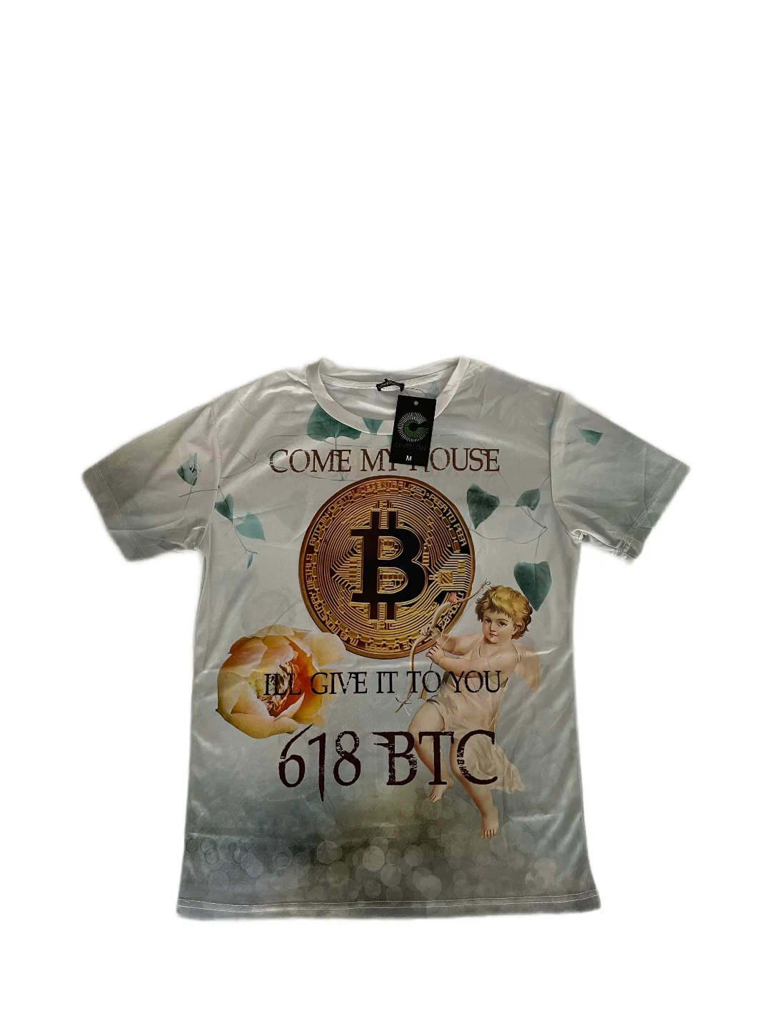 Футболка с изображением биткоина