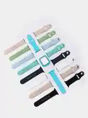 Силиконовый ремешок для Apple Watch с защитным стеклом 2 в 1